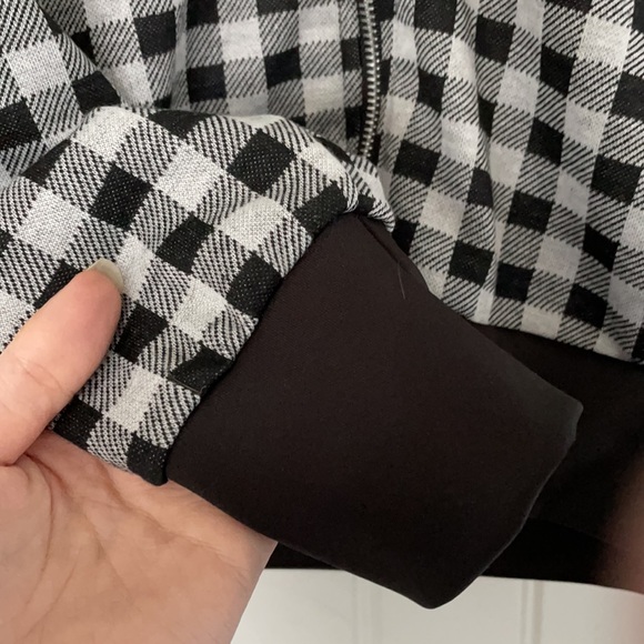 Small Houndstooth cloth bomber jacket - Picture 3 of 3